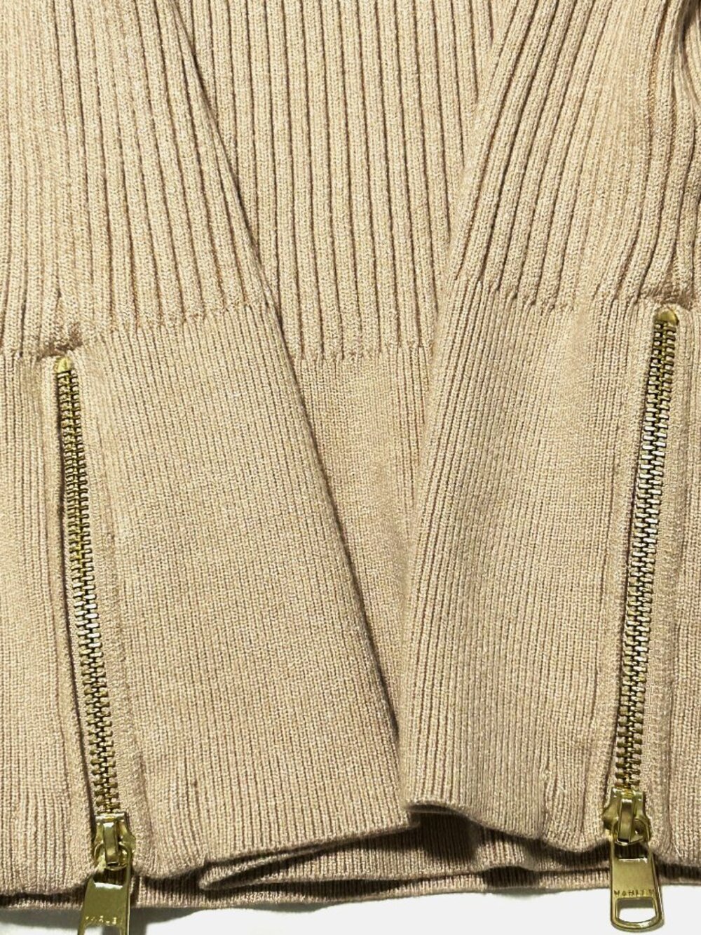Varley Mayfair tan mock neck knit ribbed sweater, size S - Picture 7 of 7